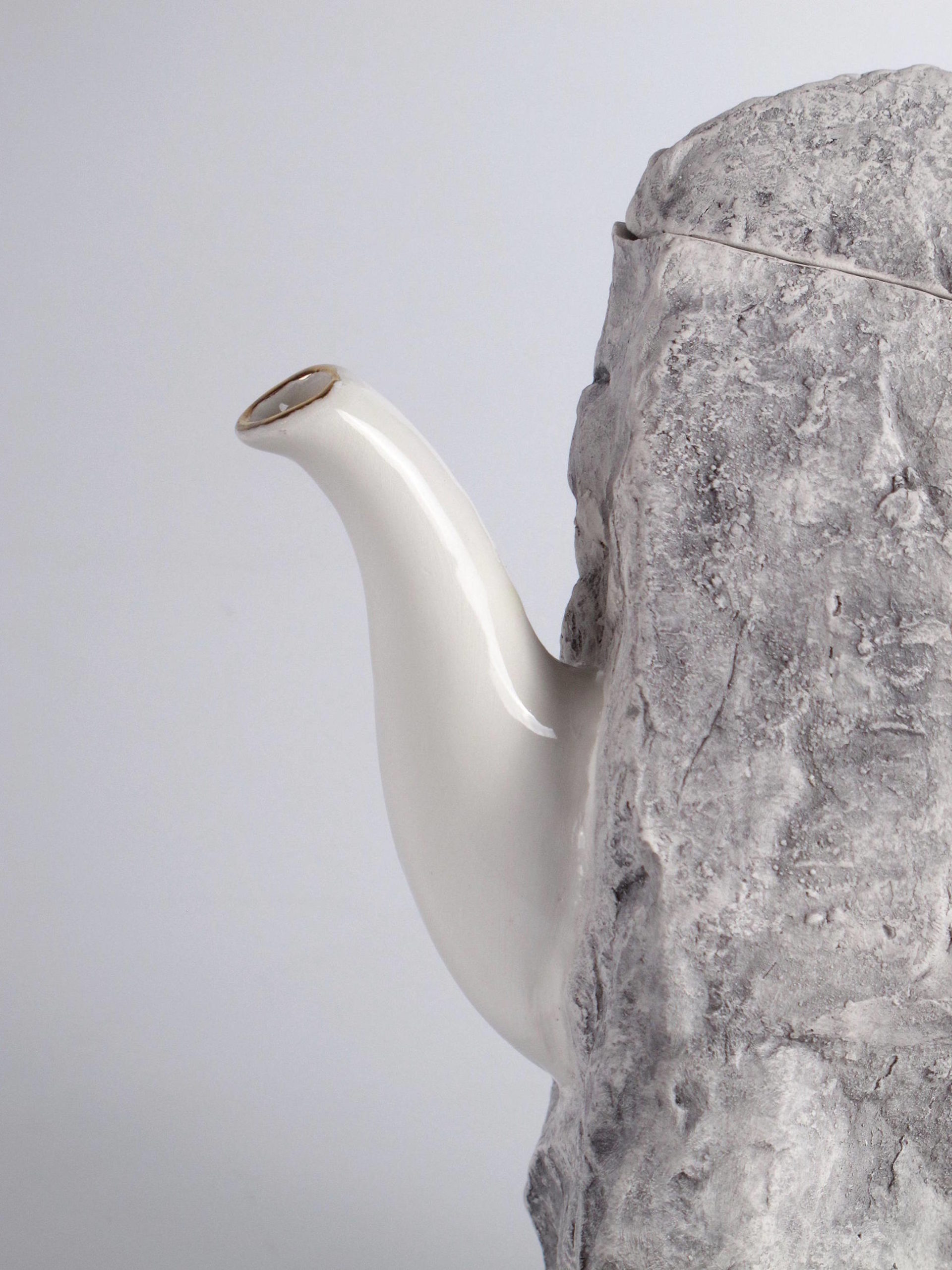 Lapidaria rock jug art project contemporary ceramic by Studio17 Caterina Sbrana Gabriele Mallegni